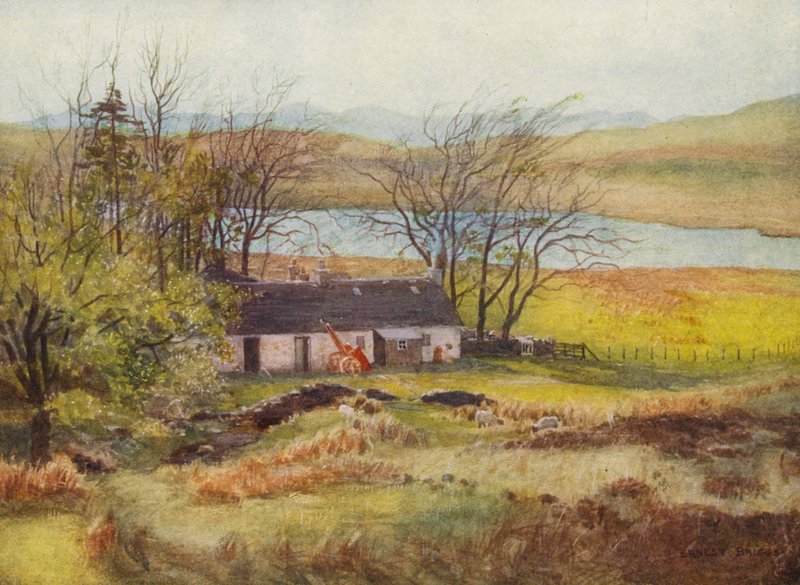 Vartijan mökki Loch Weessä (värilitro) tekijältä Ernest Edward Briggs