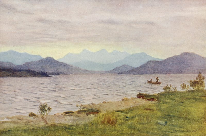 Järvi Kinloch-Rannochin suunnasta (värilitro) tekijältä Ernest Edward Briggs
