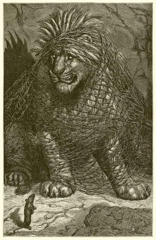 Leijona ja hiiri tekijältä Ernest Henry Griset