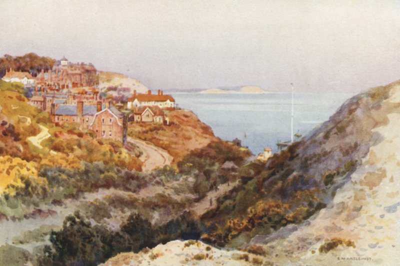Boscombe Chine (väri litho) tekijältä Ernest William Haslehust