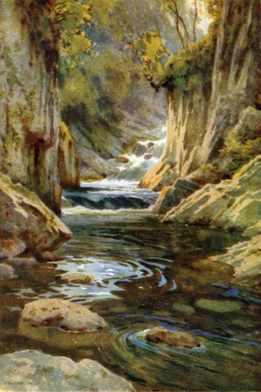 Glen Finglas tai Finlas (värilitho) tekijältä Ernest William Haslehust