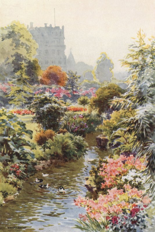 In the Upper Gardens, Bournemouth (väri litho) tekijältä Ernest William Haslehust