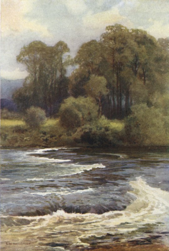 Monnington Falls (väri litho) tekijältä Ernest William Haslehust
