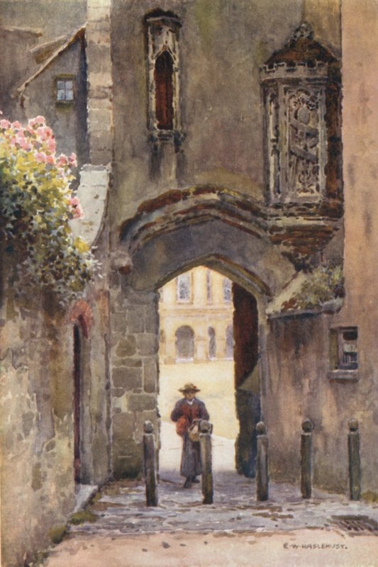 Penniless Gate, Wells (väri litho) tekijältä Ernest William Haslehust