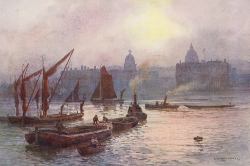 Thames-joki: Greenwich (värilitro) tekijältä Ernest William Haslehust