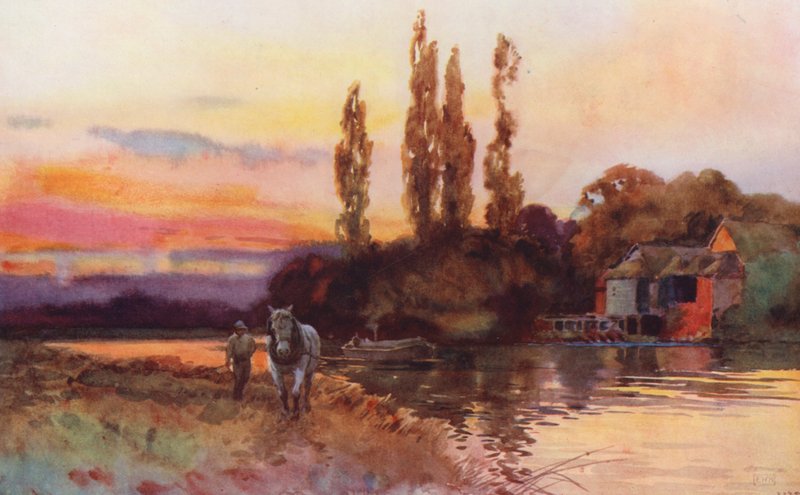 Thames-joki: Iffley (värilitro) tekijältä Ernest William Haslehust
