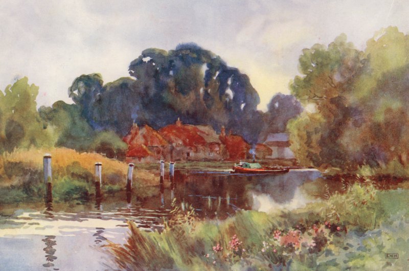 Thames-joki: Pangbourne (värilitro) tekijältä Ernest William Haslehust