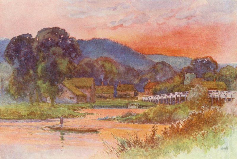 Thames-joki: Streatley (värilitro) tekijältä Ernest William Haslehust