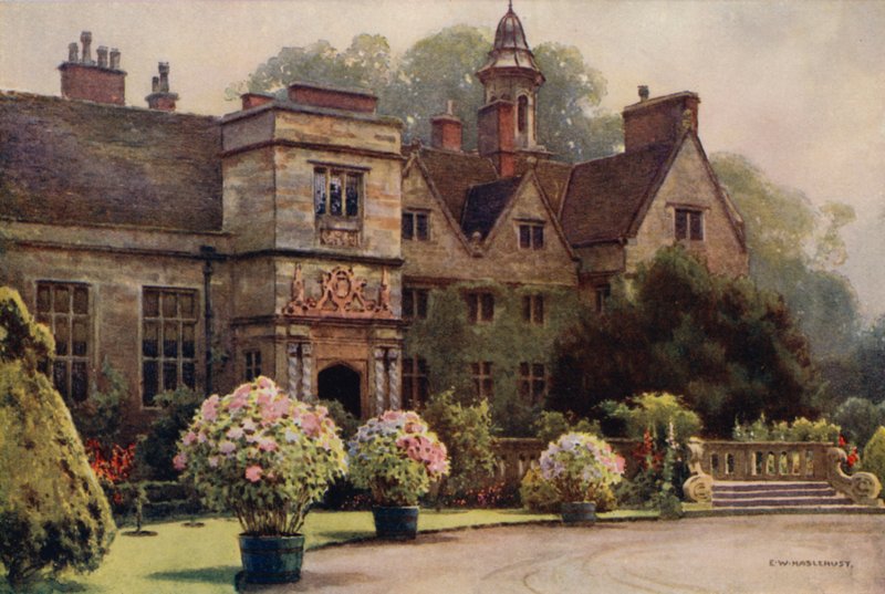 Rufford Abbey (väri litho) tekijältä Ernest William Haslehust