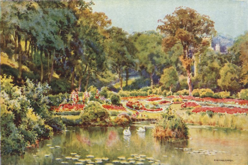 St. Leonards Gardens (väri litho) tekijältä Ernest William Haslehust