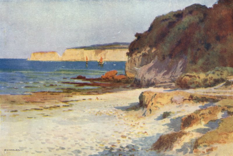 Studland Bay (väri litho) tekijältä Ernest William Haslehust