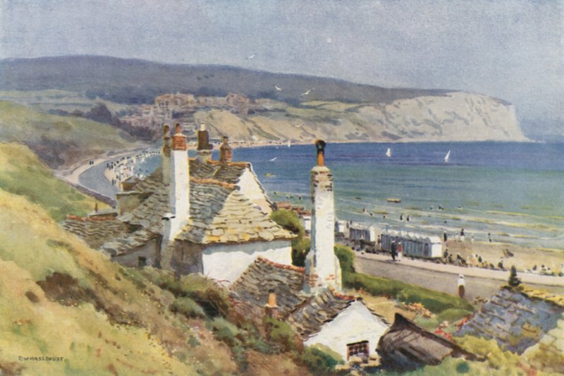 The Fine Sweep of Swanage Bay (värijäsenet) tekijältä Ernest William Haslehust