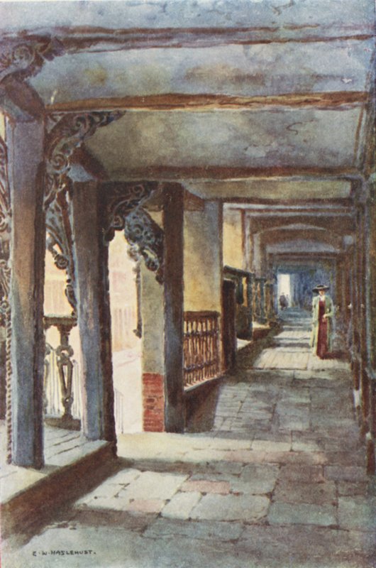The Rows, Watergate Street (väri litho) tekijältä Ernest William Haslehust