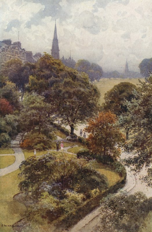 "The Stray", finès Harrogate (litografia de color). tekijältä Ernest William Haslehust