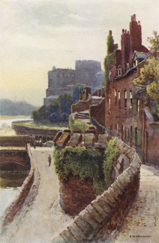 Seinät lähellä Bridgegatea (väri litho) tekijältä Ernest William Haslehust