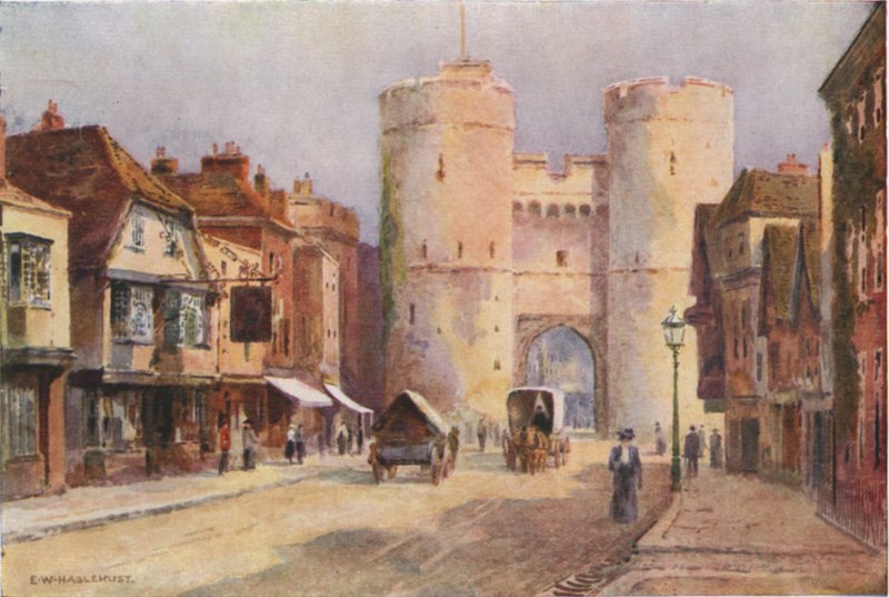 Westgate (väri litho) tekijältä Ernest William Haslehust
