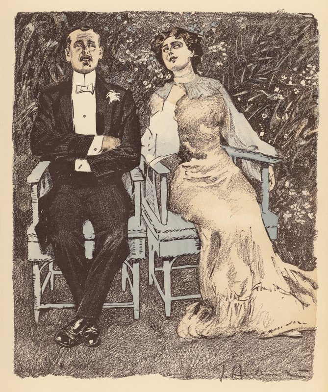 Berliinin Balle von Rideamuksen kuvitus (värilitografia) tekijältä Ernst (after) Heilemann