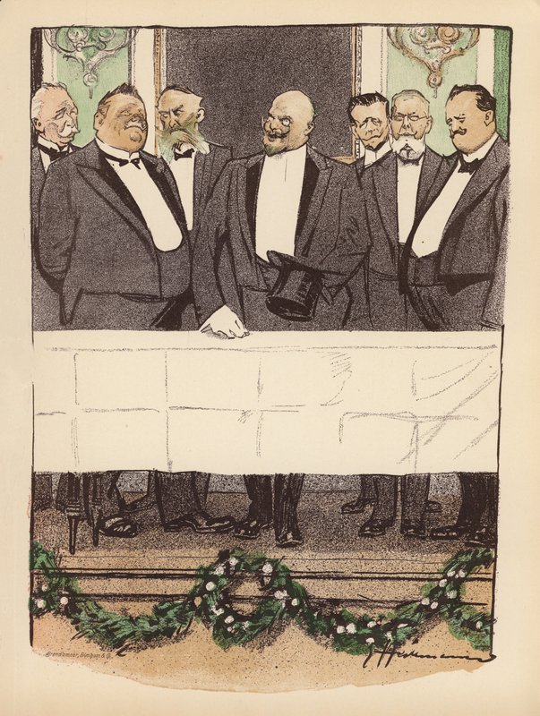 Berliinin Balle von Rideamuksen kuvitus (värilitografia) tekijältä Ernst (after) Heilemann