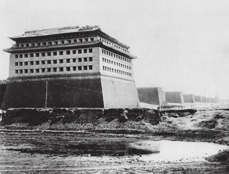 Peking, Chihli, kaupungin muuri (s/w valokuva) tekijältä Ernst Boerschmann