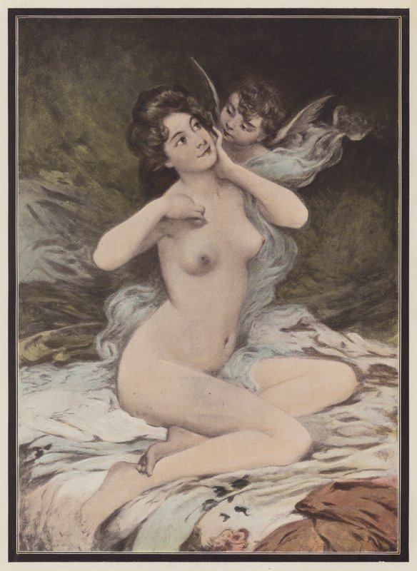 Rakkauden viesti (väri litho) tekijältä Etienne Albert Eugene Joannon Navier