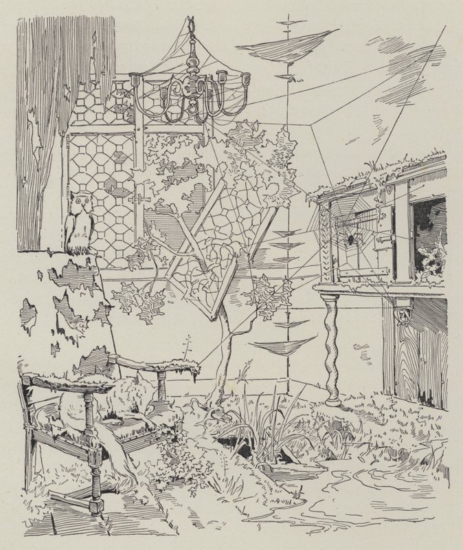 Kohtaus La Dame de Gai-Fredonista, kirjoittaja Quatrelles (Ernest L