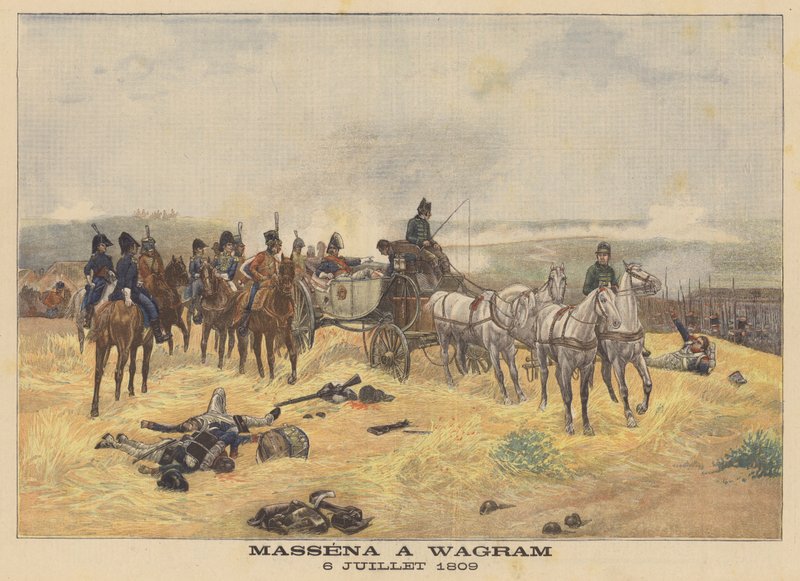 Marsalkka Massena Wagramin taistelussa 6. heinäkuuta 1809 tekijältä Eugene Chaperon