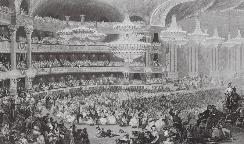 Grand Bal Masque oopperassa (kaiverrus) (kaiverrus) tekijältä Eugene Louis (after) Lami