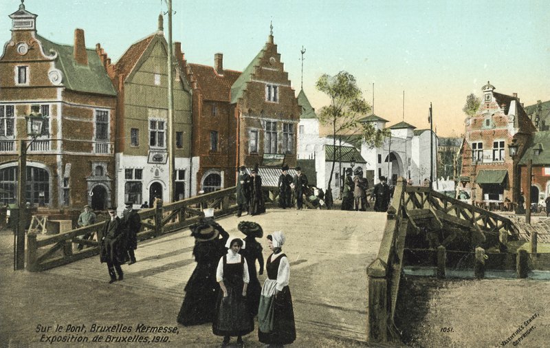On the Bridge, Brussels Kermesse, Brysselin näyttely, 1910 tekijältä European Photographer