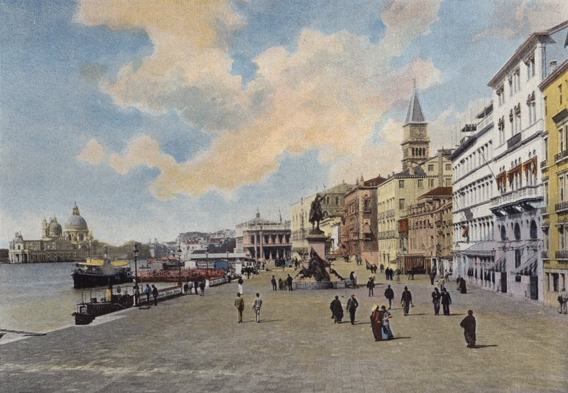 Venetsia, Quai Des Esclavons, Victor Emmanuelin patsas tekijältä European Photographer