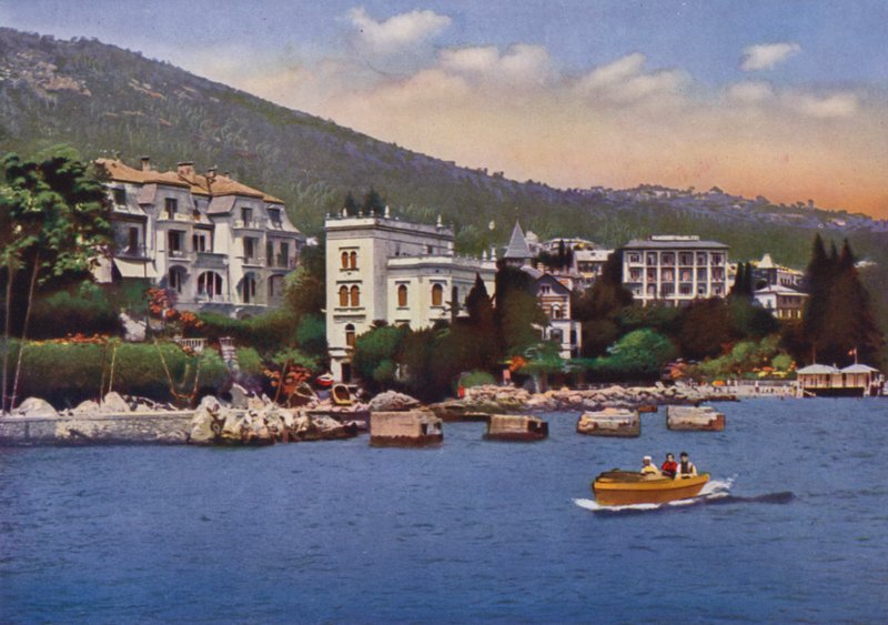 Opatija, nykyään Opatija Kroatiassa: huviloita satamasta katsottuna, Sanatorio Dr Horvat ja muita (kuva) tekijältä European Photographer