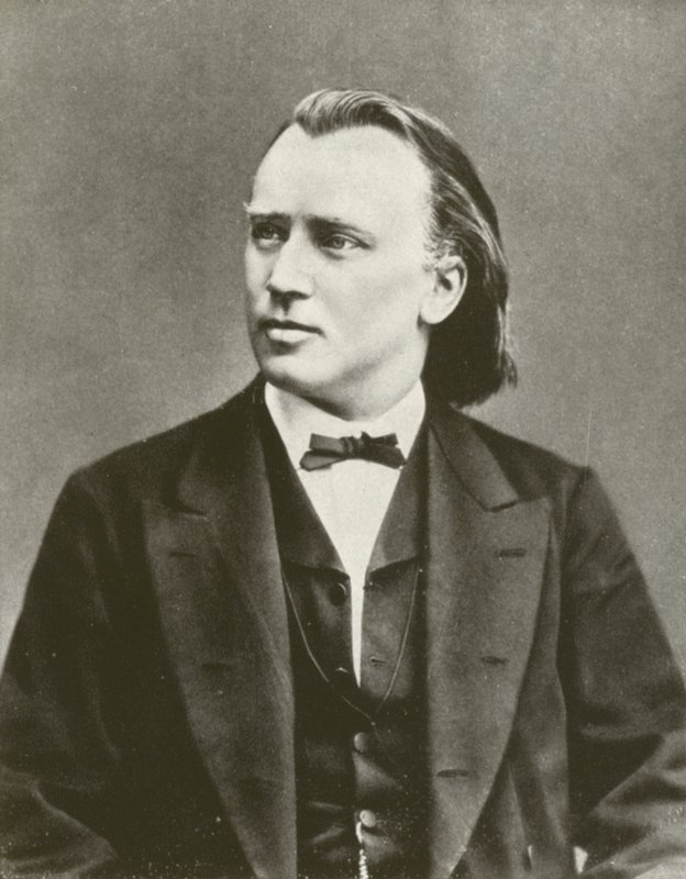 Johannes Brahms, muotokuva, noin 1876 (s/w-kuva). tekijältä European Photographer