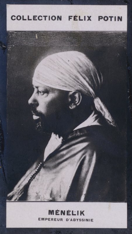 Menelick, Abessinian keisari (1844) (valkoinen kuva) tekijältä European Photographer