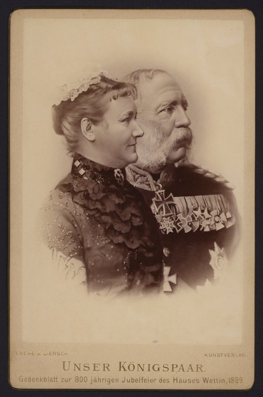 Muotokuva, Albert, Saksin kuningas, ja hänen vaimonsa, entinen Ruotsin prinsessa Carola (m/v kuva) tekijältä European Photographer