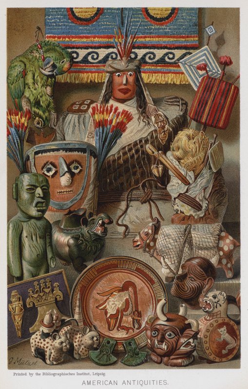 Amerikan antiikki (chromolitho) tekijältä European School