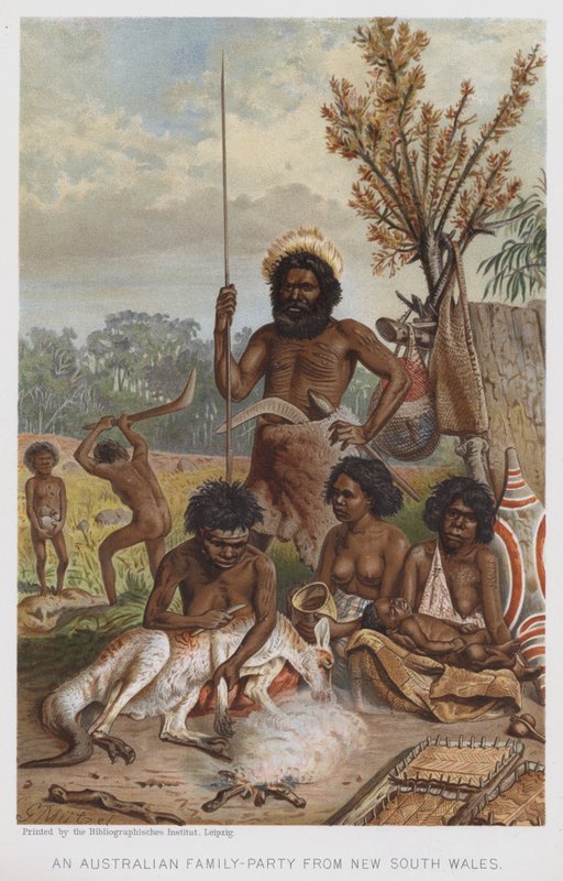 Australian perhejuhlat Uudesta Etelä-Walesista (chromolitho) tekijältä European School
