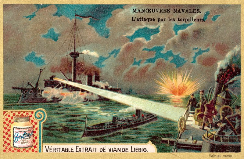 Torpedoveneiden hyökkäys (chromolitho) tekijältä European School