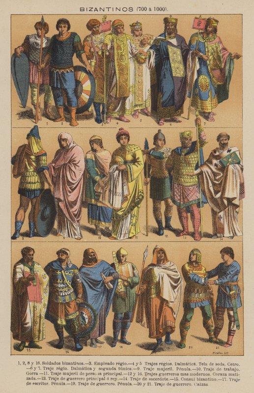 Bysantti, 700-1000 (väri litho) tekijältä European School