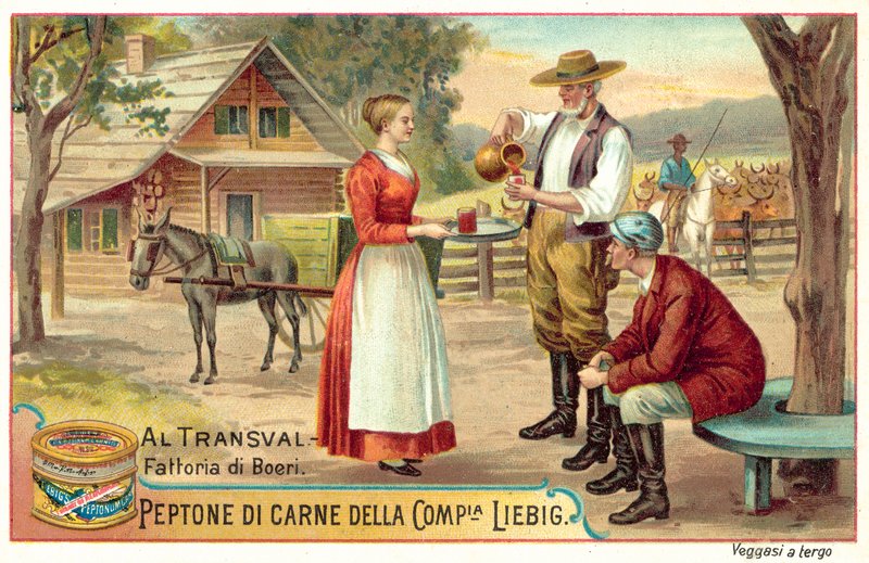 Buuritila Transvaalissa (chromolitho) tekijältä European School
