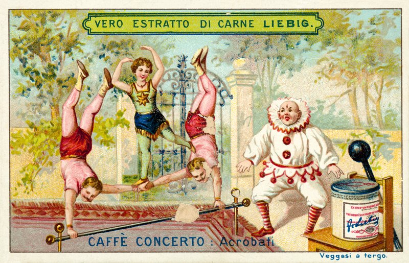 Kahvikonsertto: akrobaatit (chromolitho) tekijältä European School