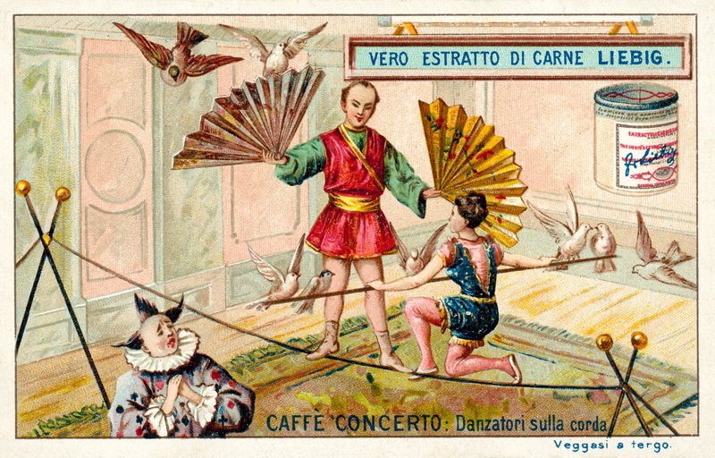 Caffe-konsertto: köysitanssijat (chromolitho) tekijältä European School