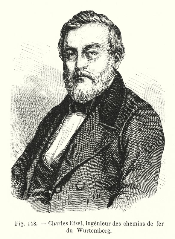 Charles Etzel, Württembergin rautatieinsinööri (kaiverrus) tekijältä European School