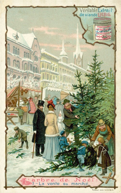 Joulukuusi (chromolitho) tekijältä European School