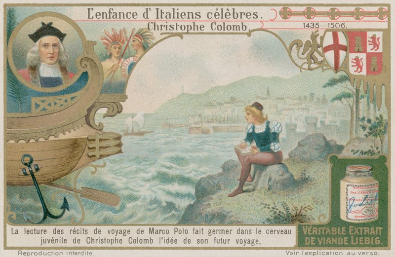 Christopher Columbus lukee Marco Polosin matkoista tekijältä European School