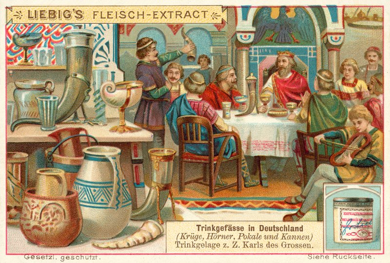 Juominen Saksassa Kaarle Suuren aikaan (chromolitho) tekijältä European School