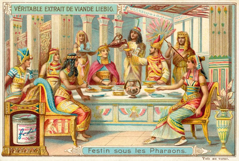 Juhla muinaisen Egyptin faaraoiden alla (chromolitho) tekijältä European School