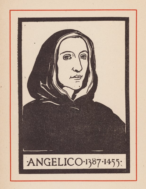 Fra Angelico, italialainen renessanssitaiteilija (litografia) tekijältä European School