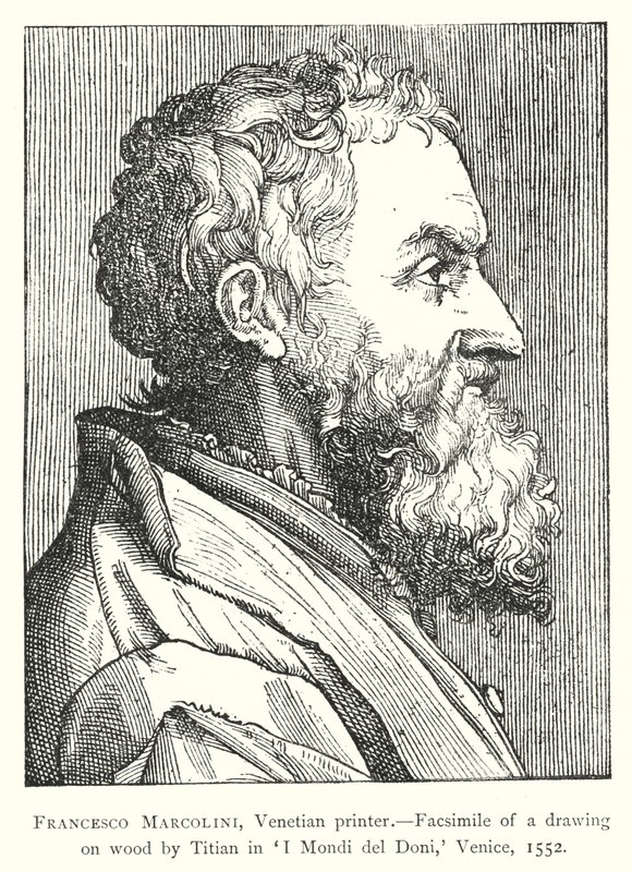 Francesco Marcolini, venetsialainen kirjapaino (kaiverrus) tekijältä European School