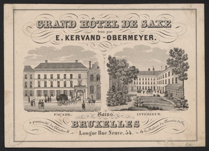 Grand Hotel De Saxe, E Kervand-Obermeyer, Bryssel tekijältä European School