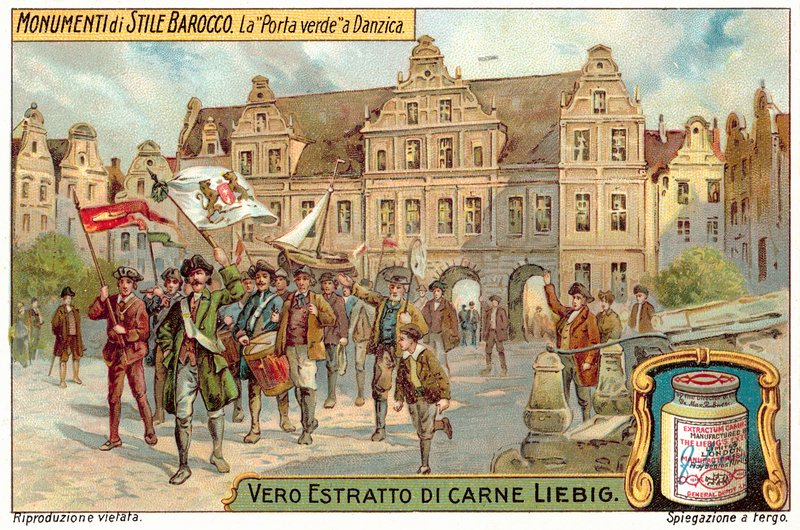 Vihreä portti, Danzig (chromolitho) tekijältä European School