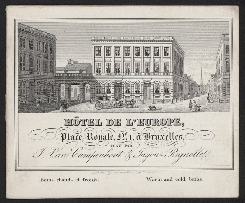 Hotel De L?Europe, Bruxelles, J Van Campenhout & Jagou Rignolle tekijältä European School